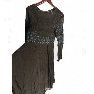 Free people sweet sunny days black and blue tunic /dress